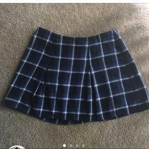 Aeropostale Blue Plaid A-line Skirt